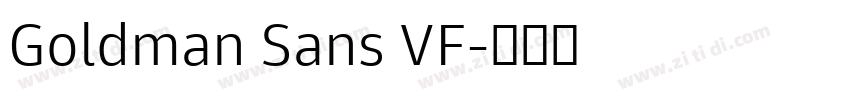 Goldman Sans VF字体转换